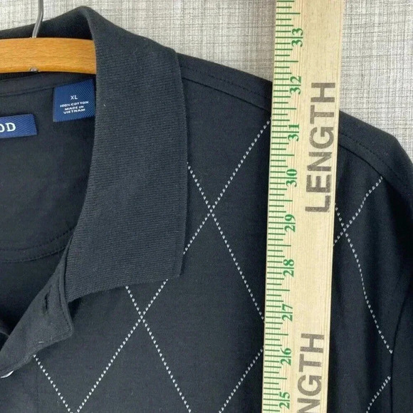 Izod Golf Polo Shirt Mens XL black 1470 - Picture 3 of 7